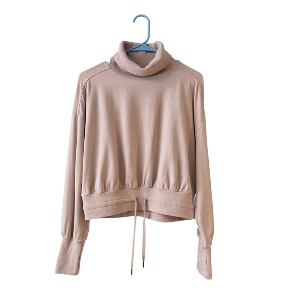 Sweaty Betty Melody Fleece Pullover Sweatshirt Size 6 Pink Funnel Neck Athletic - Picture 2 of 12